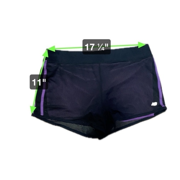 New Balance Purple and Black Mesh Running Shorts Size Large - Picture 7 of 7